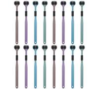 hommova 16PCS 3 Sided Toothbrush - 360° Soft Bristle Toothbrushes with Ergonomic Handle for Sensitive Teeth, Adults - Sensory-Friendly Design, Travel Size Oral Care Set