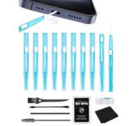 hommova 17pcs Charging Port Cleaning Kit - 10pcs Charging Port Brushes & 7pcs Screen Tools | The Ultimate Anti-Clogging Kit for USB-C & Headphone Jack | Safe Cleaner for Phone, Tablet