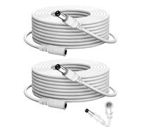 hommova 2 Pcs 5M 5.5 mm X 2.1 mm Extension Lead, 12V White DC Power Extension Cable for Camera Led Strips Routers
