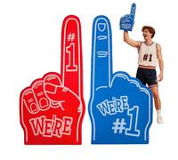 hommova 2 Pcs Foam Fingers, Number 1 Fan Big Foam Finger for Sports Event, Party, Games
