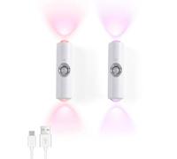 hommova 2 Pcs Rechargeable Wall Lights, Smart Sensor Magnetic Rechargeable Led Lights with 7 Color for Living Room Hallway Stairs Party