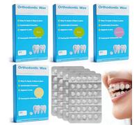 hommova 240 Pcs Dental Wax for Braces, Individual Wraps Strong Adhesion Orthodontic Wax Care for Sharp Tooth