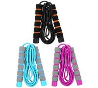 hommova 3 PCS Skipping Rope Kids and Adults, Adjustable Skipping Ropes for Outdoor Exercise Activity, Foam Handles(2.8M)