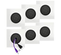 hommova 6 Pcs Cable Entry Cover, White Wall Cable Cover, Wall Hole Cover for Covering Outlets Receptacles Cords Management