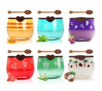 hommova 6 PCS Honey Lip Balm Set, Moisturizer Fruit Honey Bee Balm UK for Dry Chapped Peeling Lips