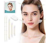 hommova 68 Pcs Face Lift Tape Invisible Set, for Sagging Skin Tightening Everyone, 60 Transparent Skin Tapes 8 Lifting Rope
