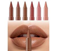 hommova 6Pcs Lip Liner and Lipstick Set, Waterproof Long Lasting Gradient Lipliner Matte Lipstick Combo for Women