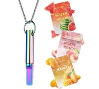 hommova Breathing Necklace with Resistance, Anxiety Breathing Necklace with 3 Packs Flavoured Filter Tips for Anxiety Relief, Breathing Exercises, Meditation