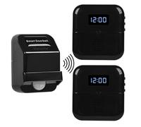 HommyFine Motion Sensor Detector Wireless PIR Security Alarm, Welcome Doorbell, Mailbox Alert, Dogs and Cats Passing Reminder for Business Hotel Home Office (Black 0102)