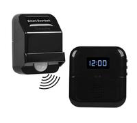 HommyFine Motion Sensor Detector Wireless PIR Security Alarm, Welcome Doorbell, Mailbox Alert, Dogs and Cats Passing Reminder for Business Hotel Home Office (Black 0101)