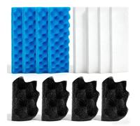 HOMNATURE 12 PCS Foam Filter Media Kit Compatible with Fluval 406/407 Canister Filters Including Blue White Black Bio Foam for Replacement Filter Sponges for Aquariums Owners