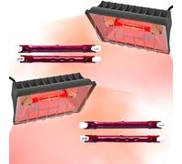 Homnebila 2 Pack 250W Chicken Coop Heat Lamp with Guard, Adjustable Temperature Brooder Heater, 175W/250W Infrared Heating Lamp for Chicks, Ducklings, Poultry, Livestock & Small Pets