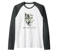 Homo Homini Lupus Man Is a Wolf to Man Raglan Baseball Tee