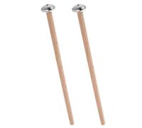 HOMOBABE 1 Pair Short Handle Glockenspiel Mallets Metal Head and Flat Oval Shape, Versatile Percussion Sticks for Xylophone, for Personal Practice and Education
