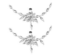 HOMOBABE 1 Pair Silver Rhinestone Wedding Shoe Buckles Clip on Decoration for Heels and Boots DIY Wedding Shoes Charms Accessories for Bridal