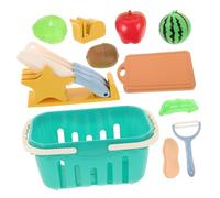 HOMOBABE 1 Set Cutting Play Food Set Wooden Fruit Vegetable Slicing for Pretend Play Encourages Imaginative Healthy Eating Habits for Boys Portable Lightweight for Home Outdoor Fun