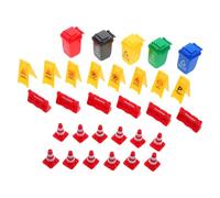 HOMOBABE 1 Set Educational Traffic Mini Road Signs Cones for Cognitive Skill Development Indoor Traffic Education with Barriers Symbols