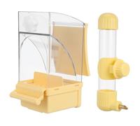 HOMOBABE 1 Set Parrot Feeding Watering Set Innovative Bird Feeder with Box Design Integrated Water Dispenser for Cockatiels Lovebirds Birds for Cage Use