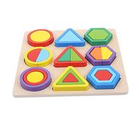 HOMOBABE 1 Set Rainbow Building Blocks Educational Geometric Pairing for Develops Hand Eye Coordination Logical Thinking Creativity Safe Non Toxic Material Learning for Boys