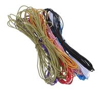 HOMOBABE 10 Bundles DIY Elastic Bands Elastic Strap Assorted Color Uniform Appearance and Metal Material Travel Leather Journal Notebook Random Color