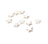 HOMOBABE 10 Pcs Pack Star Shape White Seashell Guitar Dot Inlays Mini Size Easy to Remove Fretboard Inlay Markers for Bass and Mandolin Decorations