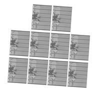 HOMOBABE 10-sheet Double-sided Pvc Stamp Album Pages with 6 Rows Black Background Loose Leaf Stamp Storage Holders