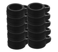HOMOBABE 100pcs Black Silicone Rings Anti-Lost Holder Flexible Heat-Resistant Loops for Necklaces Lanyards Pens Multi-Purpose Secure Fit Daily Use