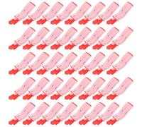 HOMOBABE 100pcs Disposable Id Bracelets for Adults, Red PVC Identification Wristbands Comfortable for Sensitive Skin, for Hospital and Nursing Patient Use