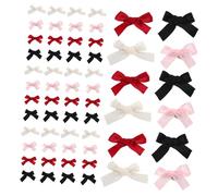 HOMOBABE 100pcs Mini Ribbon Bow Hair Clips for Lightweight French Bowknot Barrettes in Multiple Colors Easy Styling Front Hair Accessories for Everyday Hairstyles and Gifts