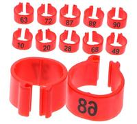 HOMOBABE 100Pcs Pigeon Leg Bands Bird Foot Rings for Homing Pigeons Chickens Parrots Bright Red Identification Markers for Poultry Breeding and Easy Tracking