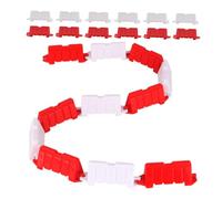 HOMOBABE 100pcs Rc Race Track Barriers and Traffic Fences Set for Drift Racing, Miniature Road Construction Accessories, White and Red Traffic Sign Toys for Remote Control Car Tracks