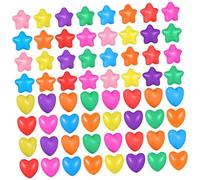 HOMOBABE 100pcs Thickened Star Heart Shaped Ocean Balls for Colorful Play Balls for Pool Indoor Fun Swimming for Parties Tents