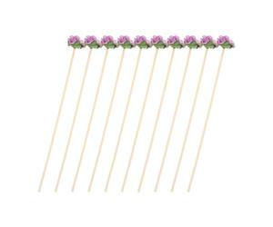 HOMOBABE 10pcs Aromatherapy Rattan Sticks with Flower Design, Essential Oil Diffuser Accessories Made of Rattan, for DIY and Indoor Decor, Distribute Smell and Refresh Air