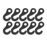 HOMOBABE 10pcs Black Pom Plastic Tent Hooks for Camping Outdoor Use Sturdy Tent Accessories for Fixing Canopy for Awning