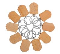 HOMOBABE 10pcs Blank Shield Wooden Keychains Wood Keychain Blanks Portable Lightweight Classic Aesthetic Timeless Wooden Texture Stylish DIY Special Present Accessories