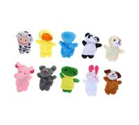 HOMOBABE 10pcs Cute Cartoon Animal Finger Puppets Set Storytelling Educational for Language Development Imagination and Fine Motor Skills