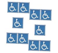 HOMOBABE 10pcs Disability Stickers Xin Peel and Stick Handicap Signs High Visibility Scratch Resistant Wheelchair Decals for Vehicles Bathrooms Home Accessibility