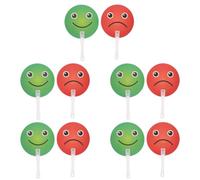 HOMOBABE 10pcs Double Sided Voting Paddles with Comfortable Grip, Red and Green Plastic Face Sign Paddles for Students and Audience, Reusable Handheld Answer Boards for Classroom, Event