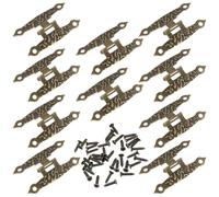 HOMOBABE 10pcs Iron H Type Hinges for Wooden Boxes and Cabinets, Easy to Install with Smooth Surface, Vintage Style Suitable for Small Carpentry Projects and Doll Rooms