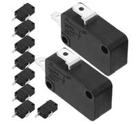 HOMOBABE 10pcs Microwave Door Switch Replacement Part with Fast Heating and Versatile Design, 16a/250v, Black Plastic and Metal Construction, Suitable for Office and Dormitory Use