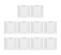 HOMOBABE 10pcs Reflective Road Markers for High-traffic Highway and Sidewalks, White Abs Plastic Pavement Safety Reflectors Raised Structure, Impact Resistant Asphalt Road Reflectors
