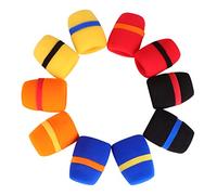 HOMOBABE 10pcs Thickened Grooved Microphone Covers Sponge Windshield for Indoor Use Protection Against Wind and Dust Suitable for Ktv Tv Shows Dance Events Random Color