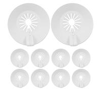 HOMOBABE 10pcs Wall Flange Disc Cover for Fire Sprinkler Lightweight Waterproof Plastic Protector with Removable and Nonremovable Options Elegant Design for Commercial Fire Protection