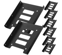 HOMOBABE 12 Pcs Hard Drive Bracket Hard Drive Adapter Iron Inner Pillars Easy to Fasten Black Mounting Accessory for Computer Case Compatible with Sata 2.5-inch SSD