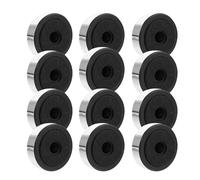 HOMOBABE 12pcs Amplifier Feet Pad and Speaker Isolation Foot for Audio Equipment, Plastic Machine Chassis Base Pads 48x15mm Silver for Home Audio Accessories