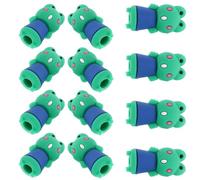 HOMOBABE 12pcs Cartoon Pencil Caps Pencil Protector Covers 1.38x0.71x0.59in Drop-resistant Flexible Glue Extender for School Writing