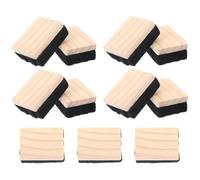 HOMOBABE 12pcs Chalkboard Erasers Dry Erase Erasers Wood Lightweight Multi-functional Avoid to Respiratory Tract Clean Chalk for Schools and Offices
