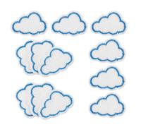 HOMOBABE 12pcs Cute Cloud Embroidered Patches Made of Sturdy Embroidery Thread, Easy to Use Iron-on Patches for DIY Crafting and Decorating Hats Or Clothing Accessories