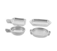 HOMOBABE 12pcs Miniature Metal Pots Realistic Dollhouse Decor for Mini Crafts Cooking Pan Models for Imaginative Play and Home Landscaping