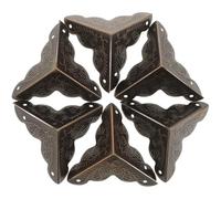 HOMOBABE 12pcs Retro Iron Corner Protector for Toolbox and Box Decorative Metal Edge Guard with Delicate Ancient Design for Repairing Boxes at Home